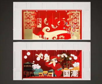 New Chinese Style Shop Window-ID:134063962
