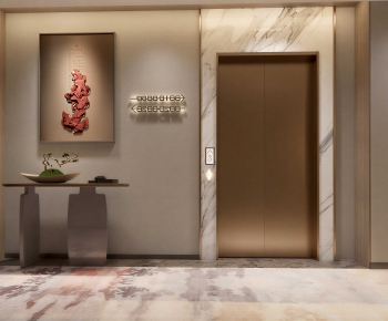 Modern Office Elevator Hall-ID:244102001