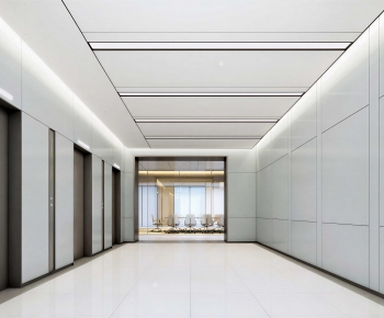 Modern Office Elevator Hall-ID:989415883