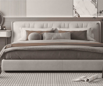 Modern Double Bed-ID:990979918