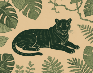 ModernAnimal And Plant Pattern Wallpaper