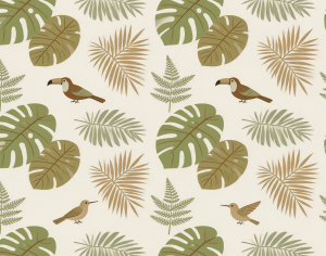 ModernAnimal And Plant Pattern Wallpaper
