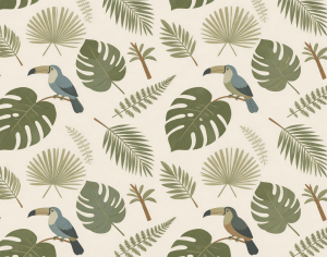 ModernAnimal And Plant Pattern Wallpaper