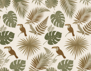 ModernAnimal And Plant Pattern Wallpaper