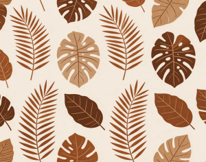 ModernAnimal And Plant Pattern Wallpaper