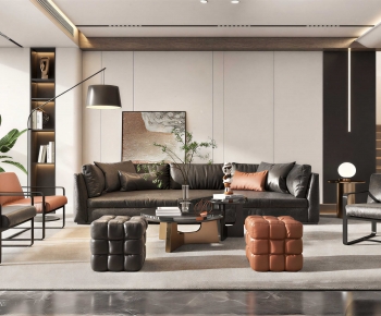 Modern A Living Room-ID:507910372