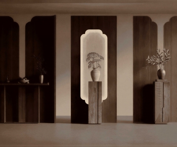 New Chinese Style Wooden Screen Partition-ID:970805885
