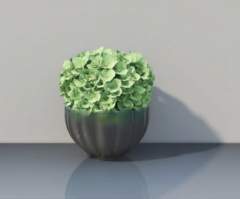 Modern Potted Green Plant-ID:217201956