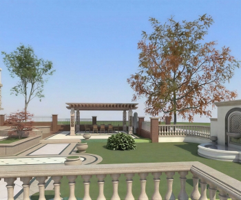 European Style Courtyard/landscape-ID:980823047