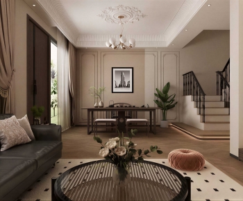 French Style A Living Room-ID:988751899