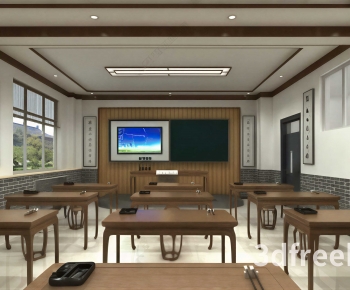 New Chinese Style School Classrooms-ID:102438911