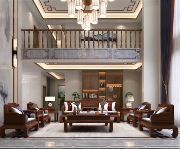 New Chinese Style A Living Room-ID:122241979