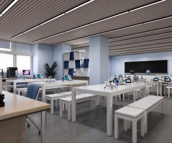 Modern School Classrooms-ID:661042931