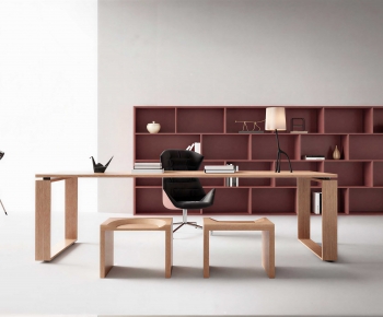 Modern Computer Desk And Chair-ID:500718122