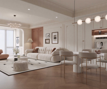 French Style A Living Room-ID:268436918
