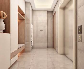 Modern Office Elevator Hall-ID:459920884