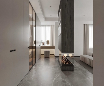 Modern Clothes Storage Area-ID:994174969