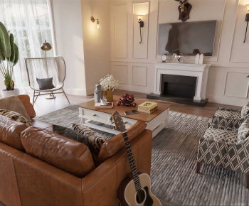 Modern A Living Room-ID:838568931