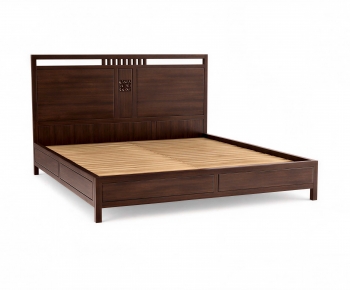 New Chinese Style Double Bed-ID:377300029