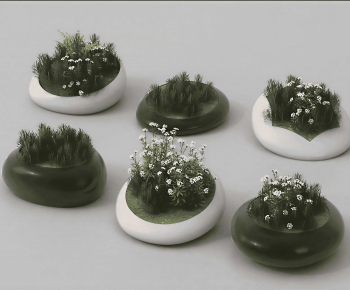 Modern Potted Green Plant-ID:329689981