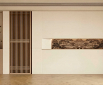 New Chinese Style TV Wall-ID:857985025