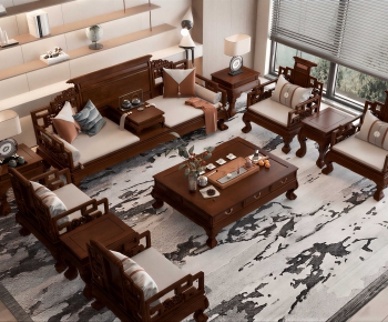 Chinese Style Sofa Combination-ID:993139034