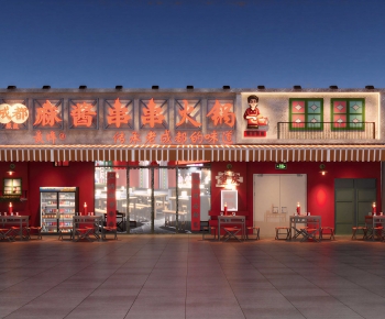 New Chinese Style Facade Element-ID:208885917