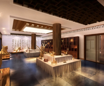 New Chinese Style Exhibition Hall-ID:464079439