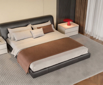 Modern Double Bed-ID:599912886