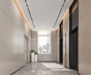 Modern Office Elevator Hall-ID:634710834