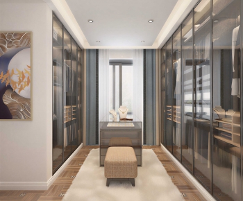 Modern Clothes Storage Area-ID:491561897