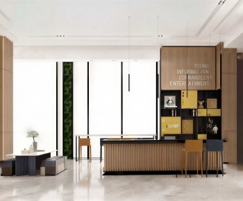Modern Office Reception Desk-ID:340944052