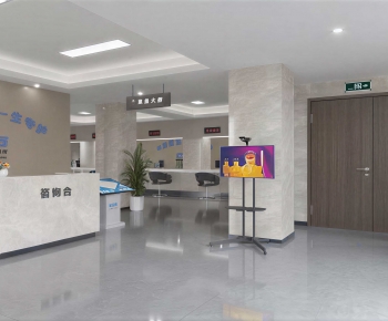 Modern Office Reception Desk-ID:666521075
