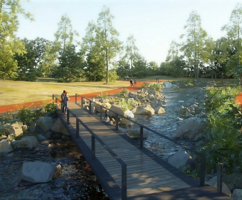 Modern Park Landscape-ID:223249915