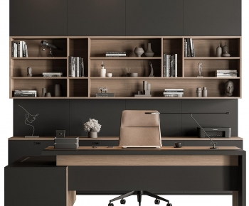Modern Office Desk And Chair-ID:238189945