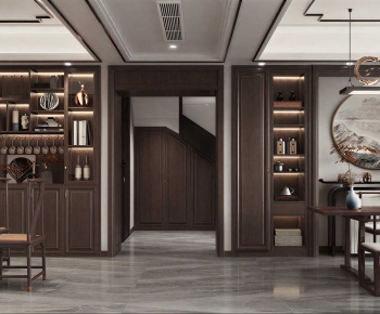 New Chinese Style Dining Room-ID:349077945