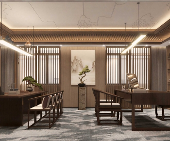New Chinese Style Manager's Office-ID:362956057