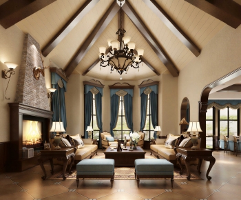 American Style A Living Room-ID:691742908