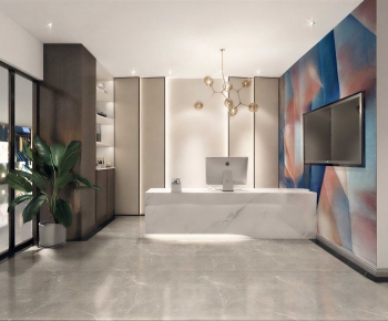 Modern Office Reception Desk-ID:752489657