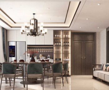 New Chinese Style Dining Room-ID:774089109