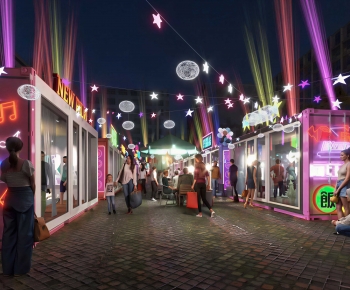Modern Commercial Street-ID:640804057