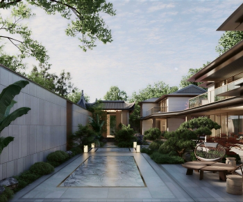 New Chinese Style Courtyard/landscape-ID:635293011