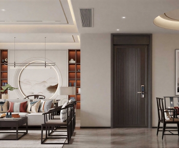 New Chinese Style A Living Room-ID:360307936