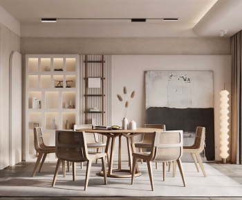Wabi-sabi Style Dining Room-ID:346782926