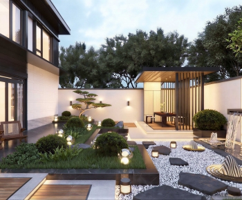 New Chinese Style Courtyard/landscape-ID:419070789