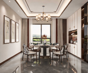 New Chinese Style Dining Room-ID:118994005