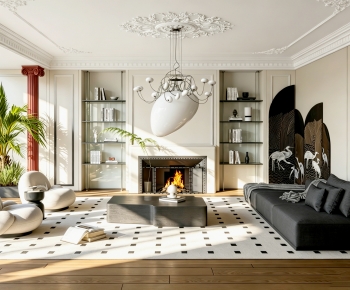French Style A Living Room-ID:901000023