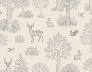 ModernAnimal And Plant Pattern Wallpaper