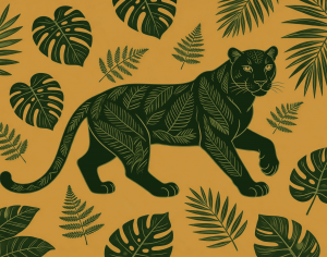 ModernAnimal And Plant Pattern Wallpaper
