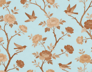 ModernAnimal And Plant Pattern Wallpaper